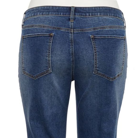 Juniors' Plus Size 24 Medium Blue wash Bootcut Jeans NEW/NWT - Picture 4 of 6